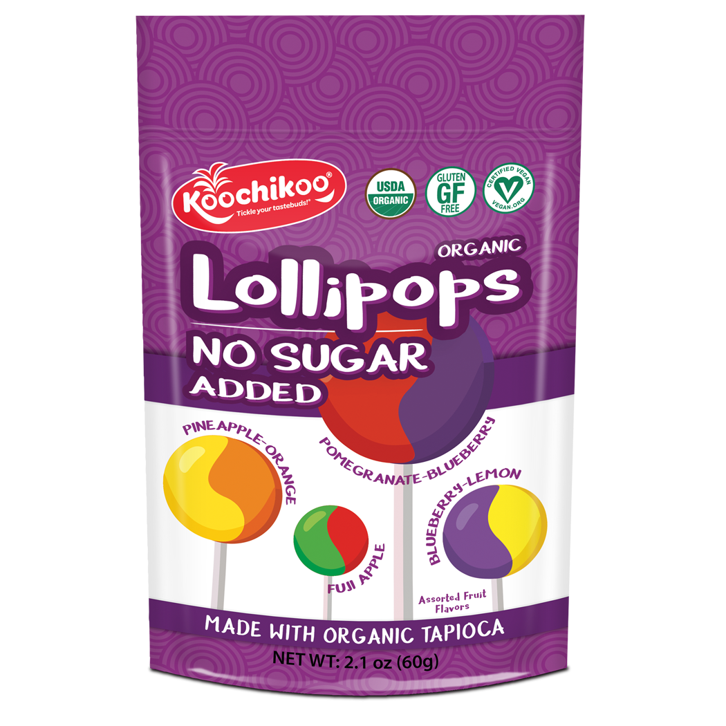 Organic, Sugar-Free Lollipops Pouch (10 pc) CASE OF 10